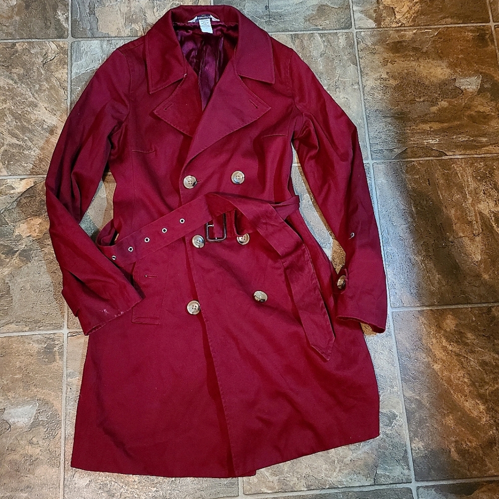 BANANA REPUBLIC CRANBERRY OVER COAT